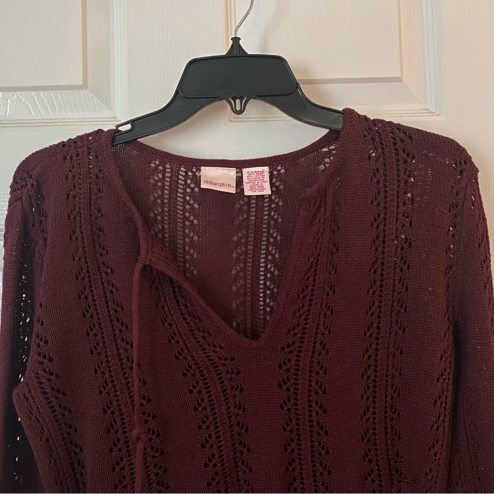 xhilaration purple sweater shirt